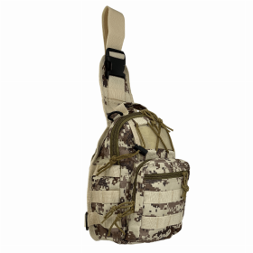 Tactical Military Sling Shoulder Bag (Color: Desert ACU)