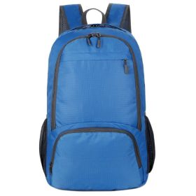 Foldable Lightweight Waterproof Backpack Travel Hiking Daypack (Color: Blue)