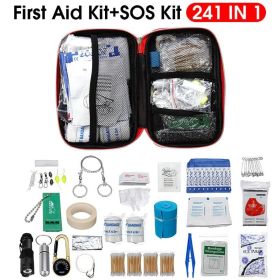 Emergency Survival Kit for Camping Hiking Adventures (Color: As pic show)